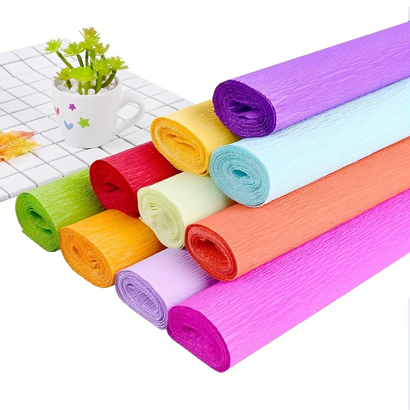 Colorful Crepe Paper Roll Set Pattern Paper Roll - Temu