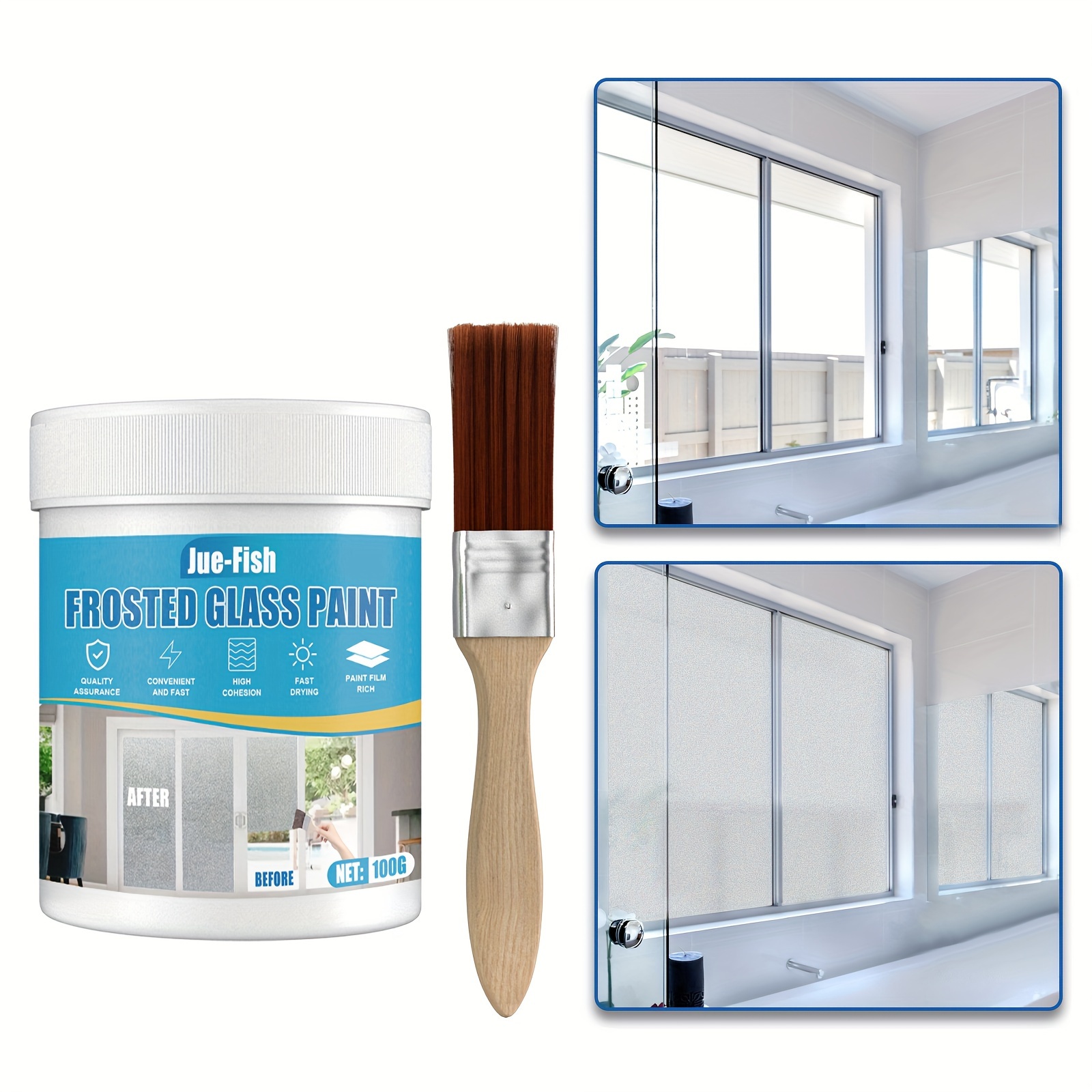 1set 100g Frosted Glass Film Paint Home Waterproof Window Door