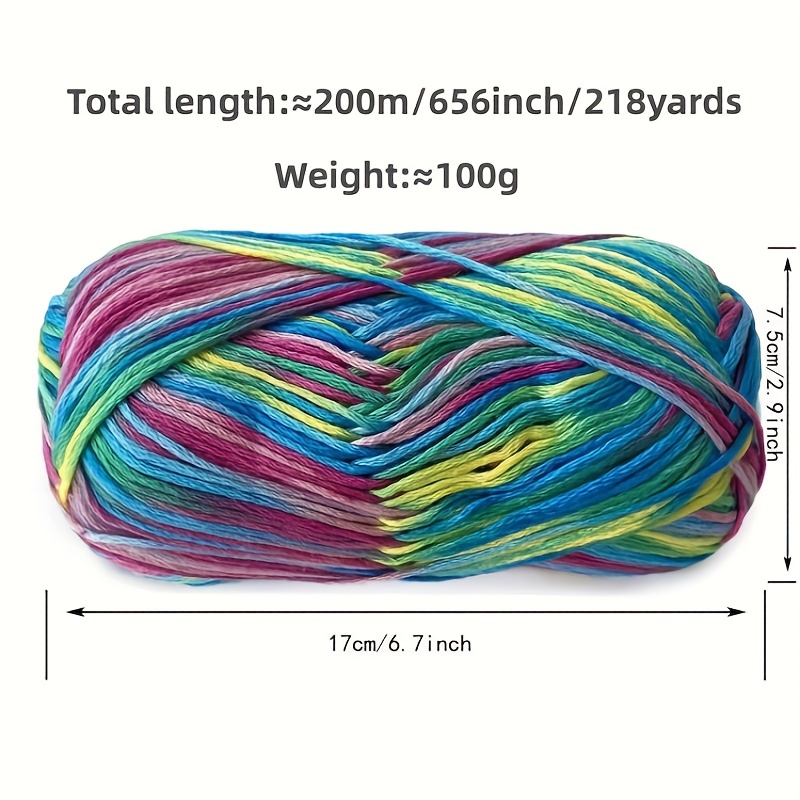 New 8BallsX50gr Soft 8 Ply Cotton Hand Rug Home Decor Knit Crocheting Yarn  02