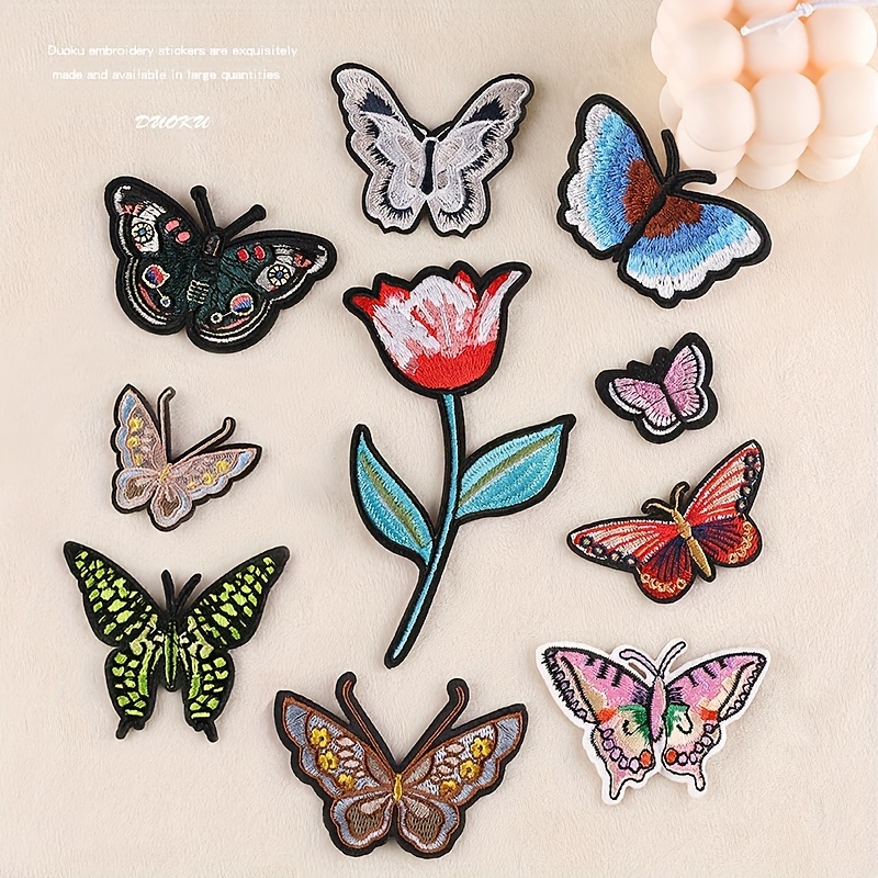 Exquisite Sequin Colorful Butterfly Embroidered Patches Sew - Temu