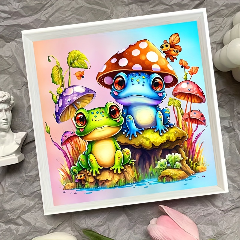 Cartoon Frog Pattern Diamond Painting Kit 5d Diy Diamond - Temu