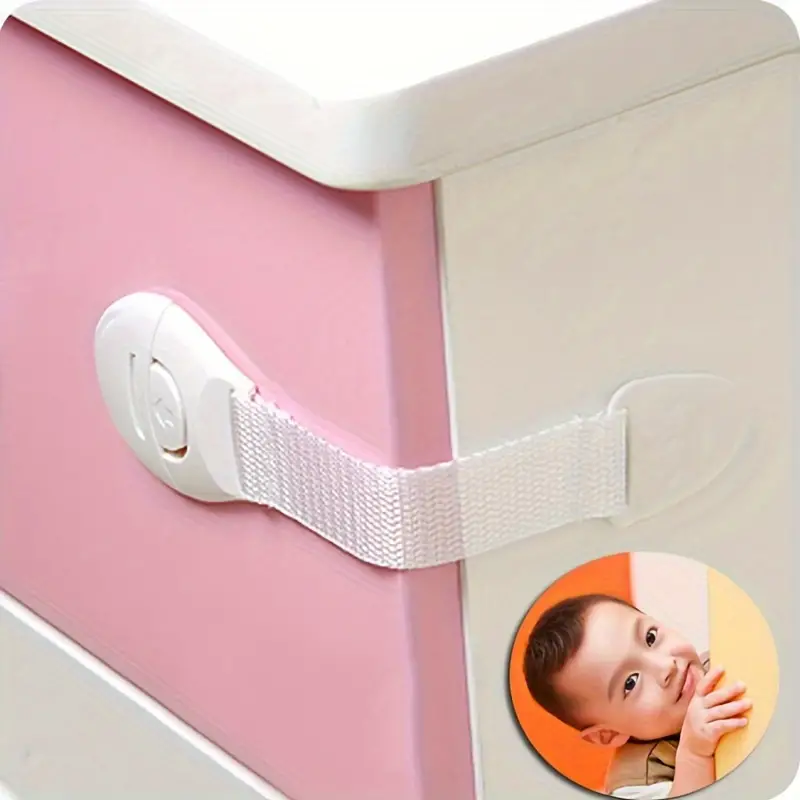 White Kids Safety Cabinet Locks Baby Proof Security - Temu