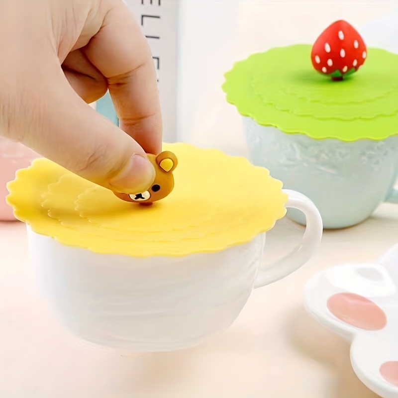 1pc Silicone Cup Lid, Dustproof Water Cup Cover For Mugs, Ceramic