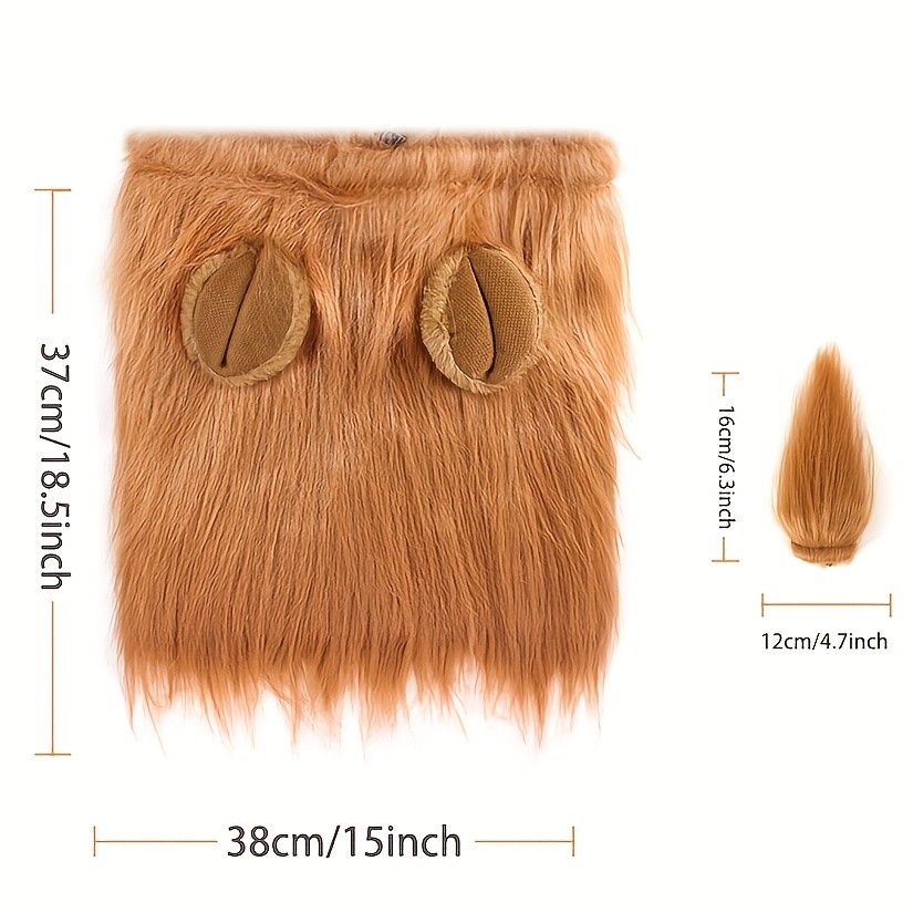 1pc lion mane for dog costumes realistic funny dog costumes lion wig for halloween christmas party pet accessories