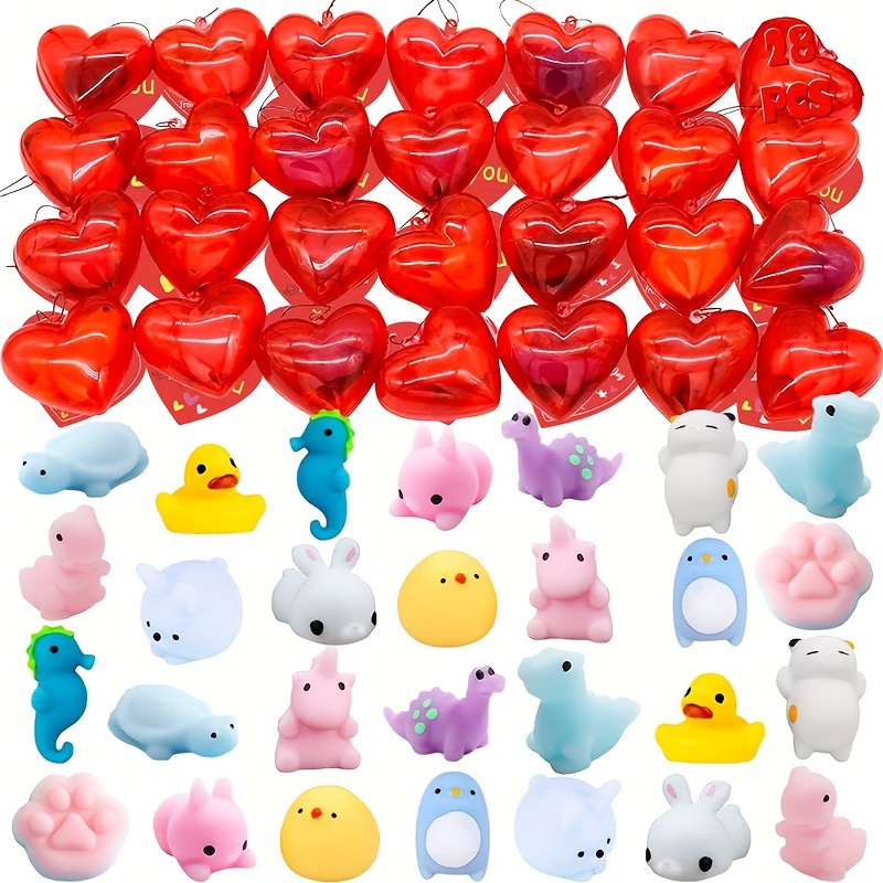 100Pcs Valentine's Day Party Favors Supplies, Cards Heart Glasses Bracelets  Heart Stickers Stamper Sticky Hands Tattoo Bulk for Gift Exchange, Photo