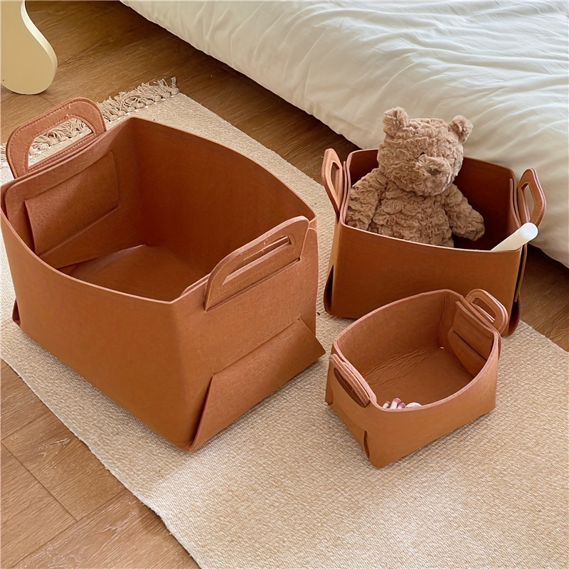 Sundries Storage Boxes with Lid Snacks Toys Storage Basket Household  Wardrobe Organizer Clothes Nordic Candy Colors