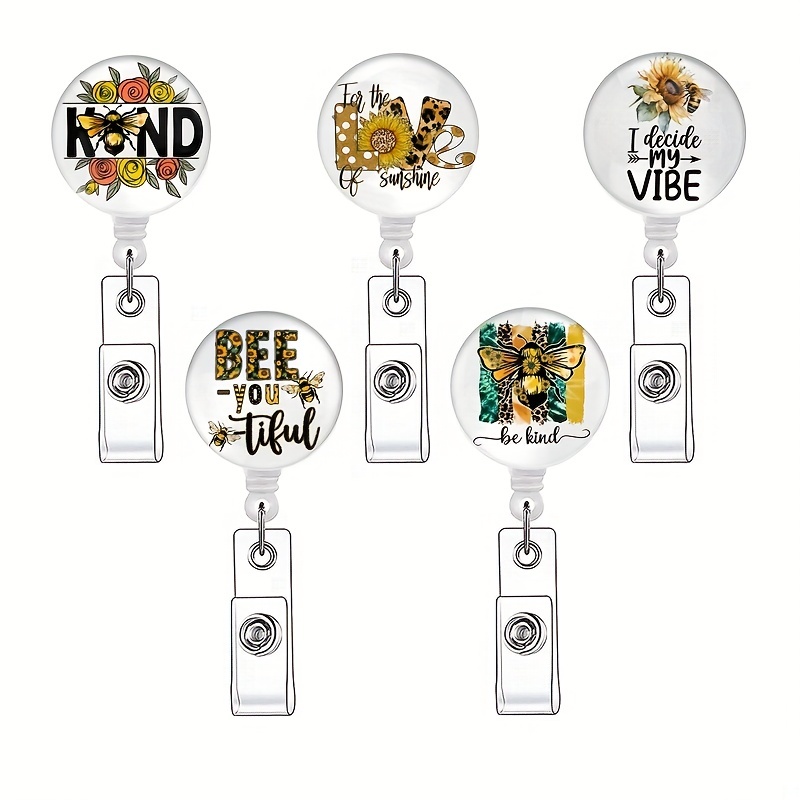 Cute Sunflower Inspiration Quotes Retractable Badge Holders - Temu