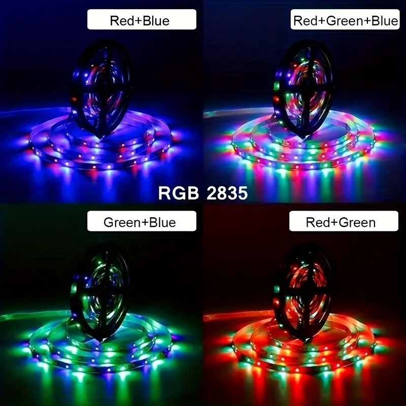 RGB LED Strip Light 5050 2835 Flexible with 3 Button Controls