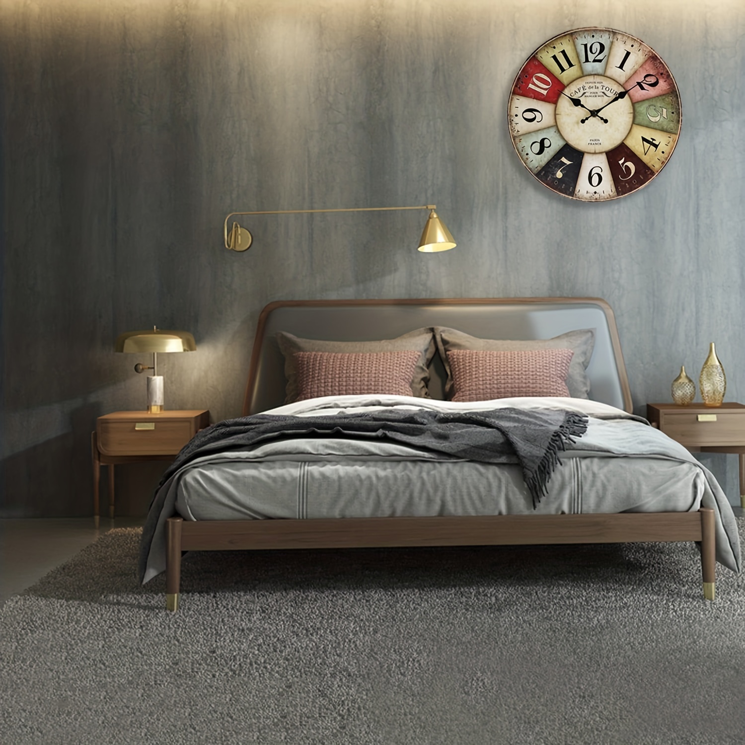 Gdrasuya10 Reloj de pared de cuco de madera, cuarzo silencioso, funciona  con pilas, relojes de cuco decorativos para sala de estar, dormitorio