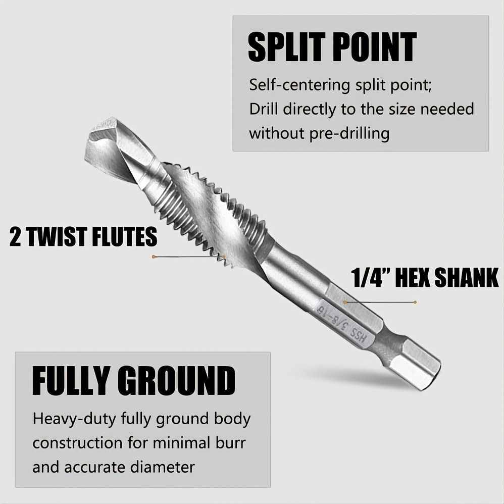 HSS FULLY GROUND DRILL,Whole piece Hex Shank