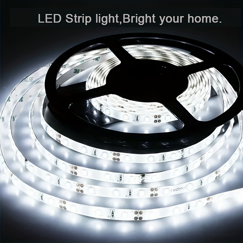 Tira de luz LED amarilla, 16.4 pies, 12 V, impermeable, flexible, cortable,  300 unidades, 2835 luces LED (amarillo, sin adaptador de