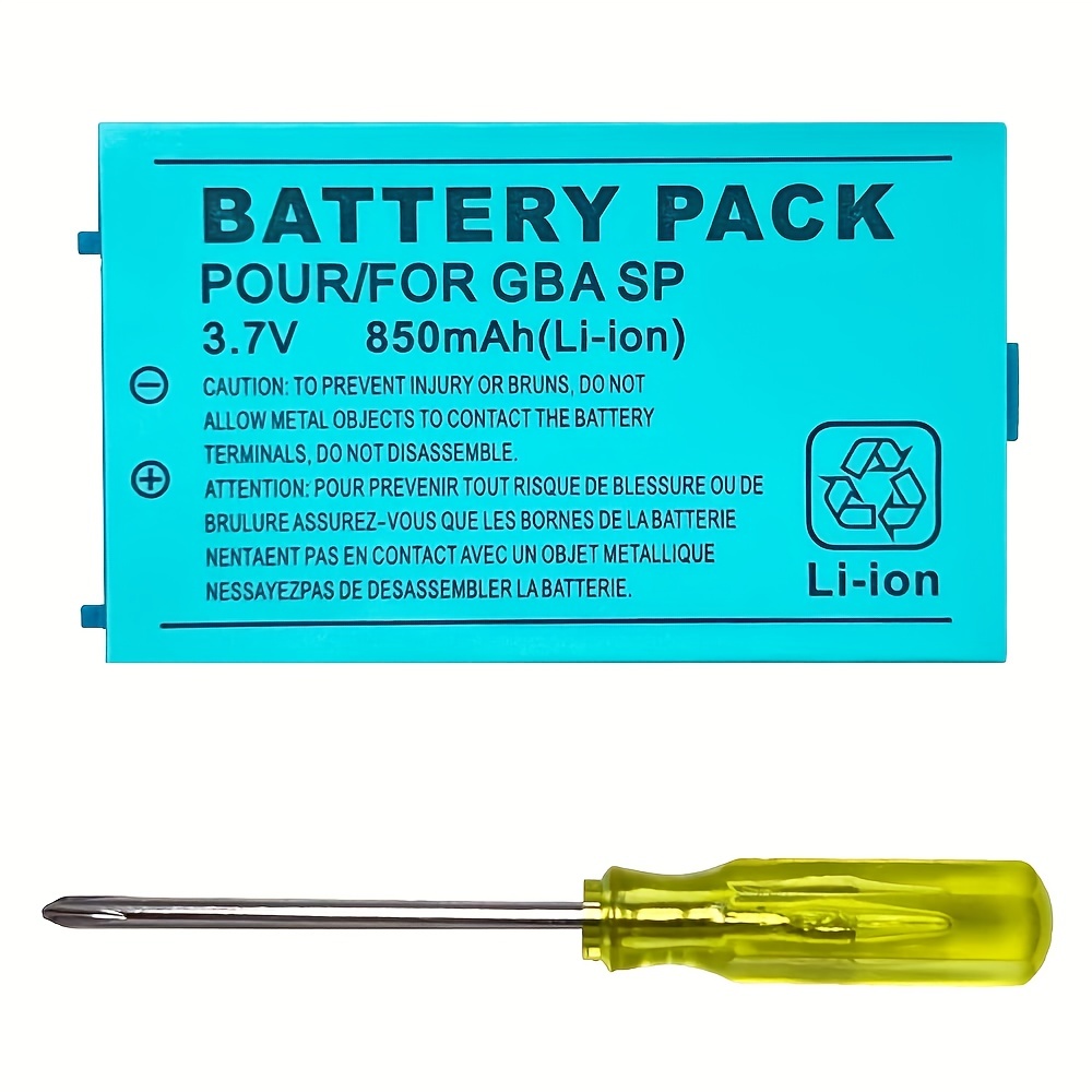 Gba Sp Battery Gameboy Advance Sp Replacement Battery 850mah - Temu