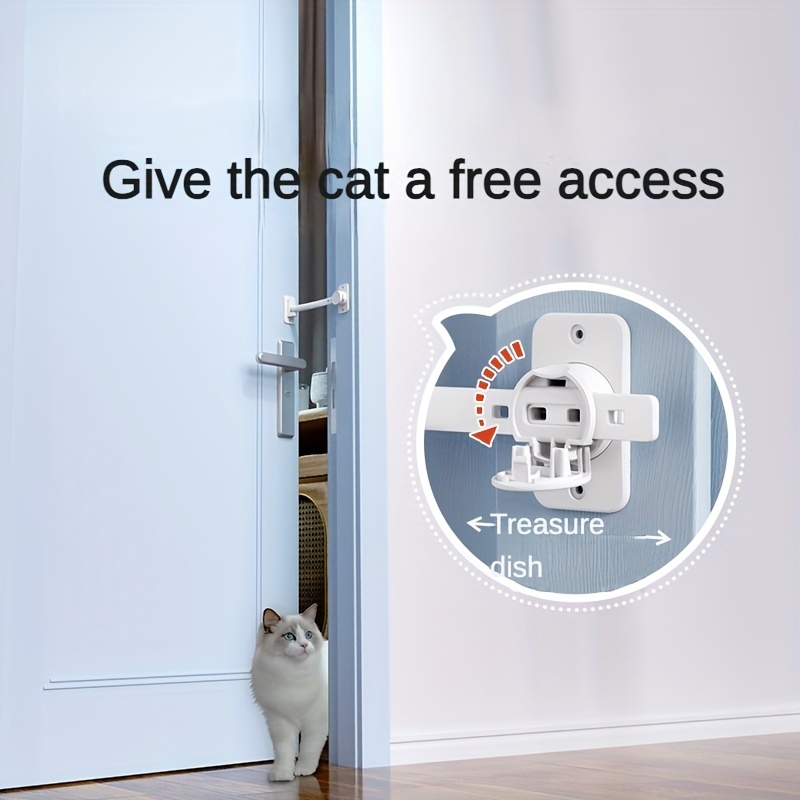 Door Buddy Soporte de puerta para gatos – Soporte de pestillo de puerta de  gato más fácil para mantener la puerta interior abierta para mascotas –