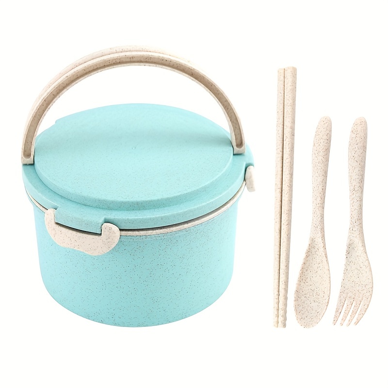 Wheat Straw Bento Box With Handle Large capacity Multi - Temu