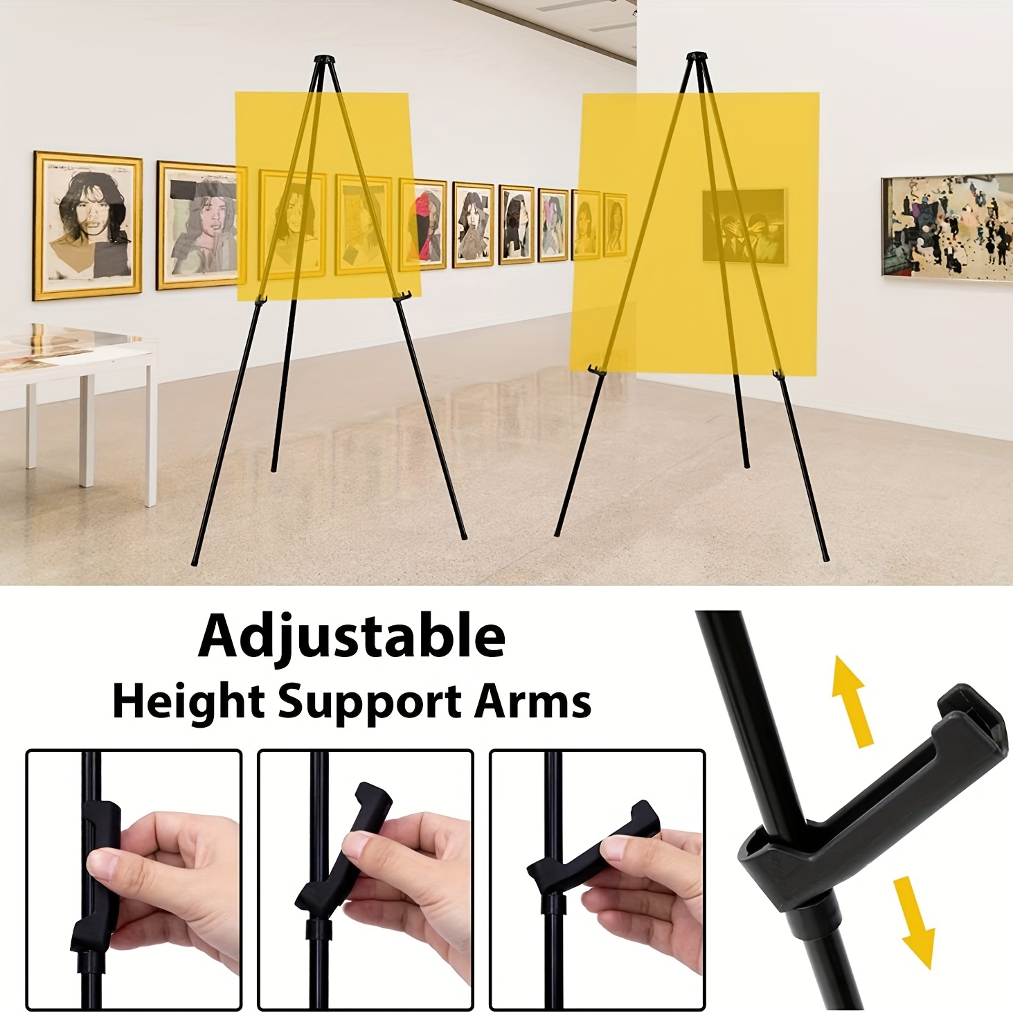 Display Black Easel Stands Artist Instant Tripod Collapsible - Temu