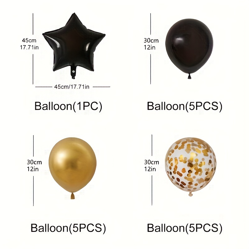 specool Ensemble de ballons d'anniversaire pour homme, décorations