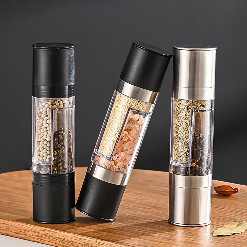 Pepper Grinder, Household Sea Salt Ginder, Stainless Steel Spice Grinder, Manual  Pepper Mill, Spice Crusher, Reusable Spice Bottle For Bbq Picnic Camping,  Kitchen Gadgets, Halloween Gifts, Chrismas Gifts, Kitchen Stuff, - Temu