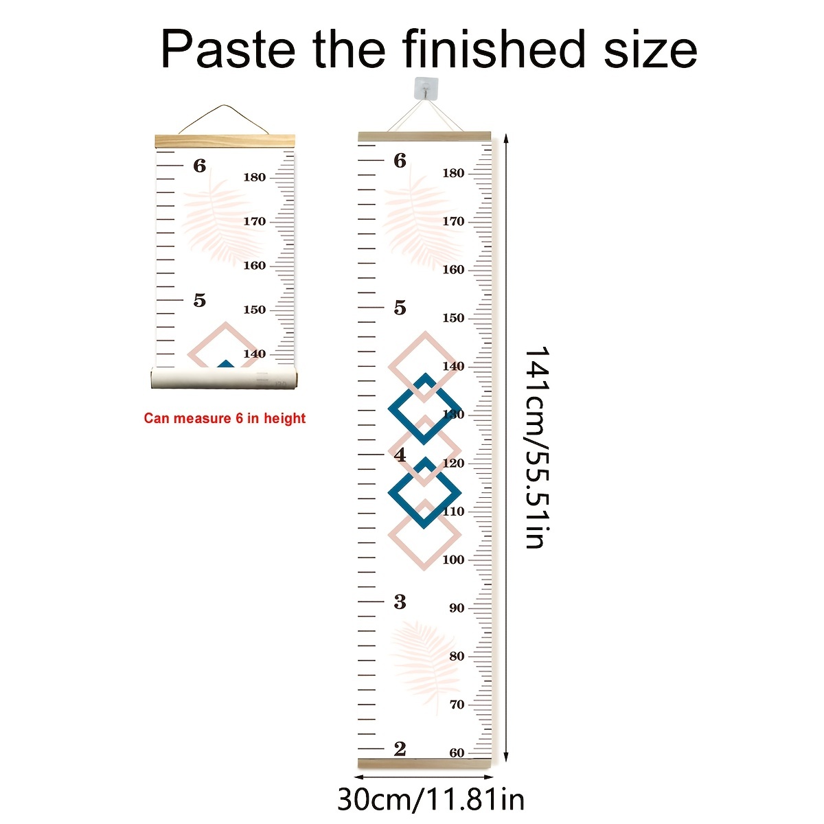 Buy Growth Charts For Kids,Accurate Baby Height Growth Chart Ruler,Removable Canvas Wall Hanging Measurement Chart For Home Decoration