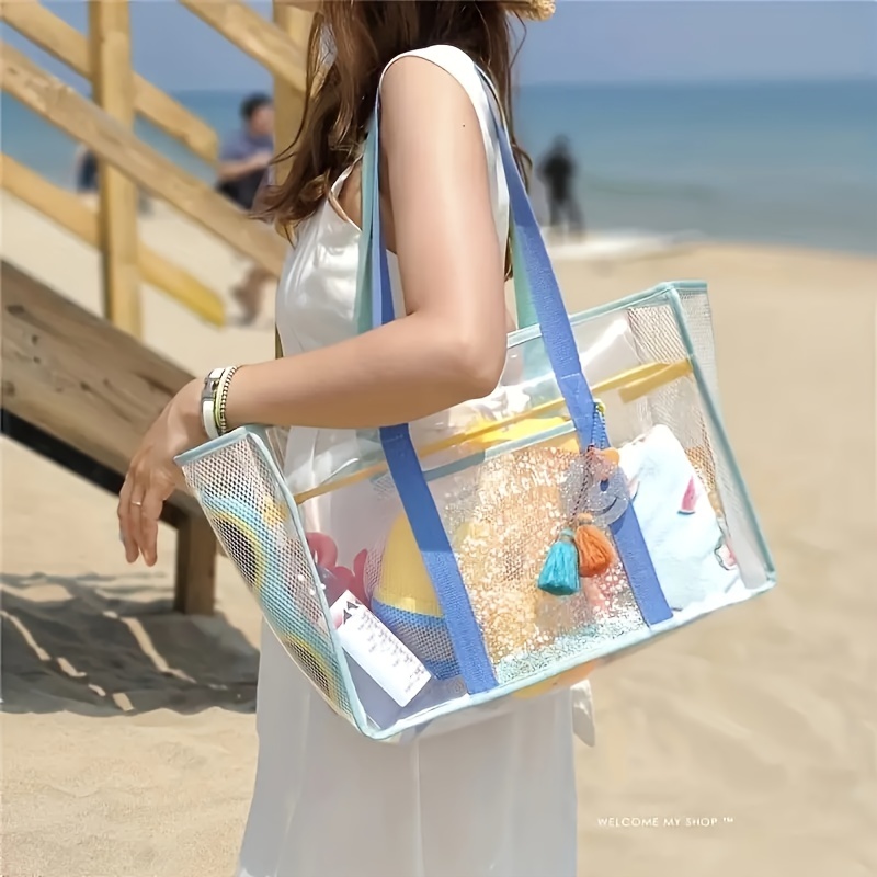 Bag Transparent Jelly Large Tote Pvc Clear Handbag Women Shoulder Capacity  Beach