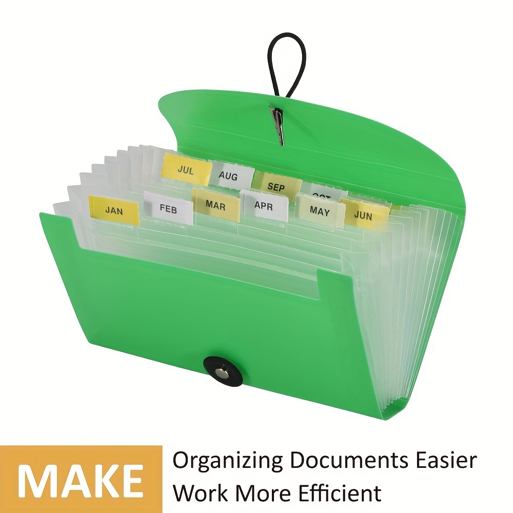 Expanding File Folders, 7.1" Receipt Organizer Folder Accordion Folder