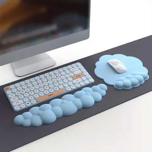 Keyboard Wrist Rest And Mouse Pad With Wrist Support, Memory Foam Set For  Computer/laptop/mac, Durable & Comfortable & Lightweight For Easy Typing &  P