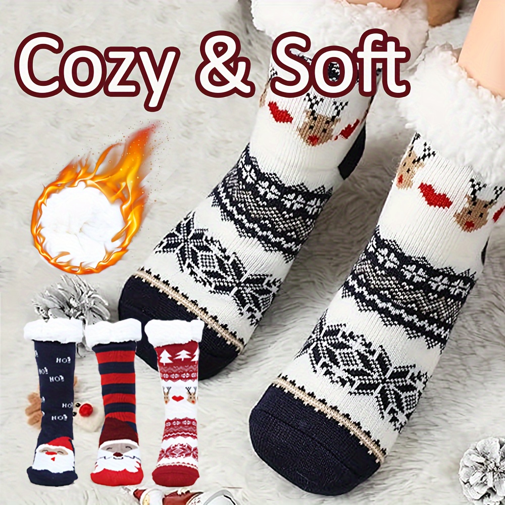 Slipper Socks Women Grippers Winter Warm Grip Soft Fluffy - Temu Canada