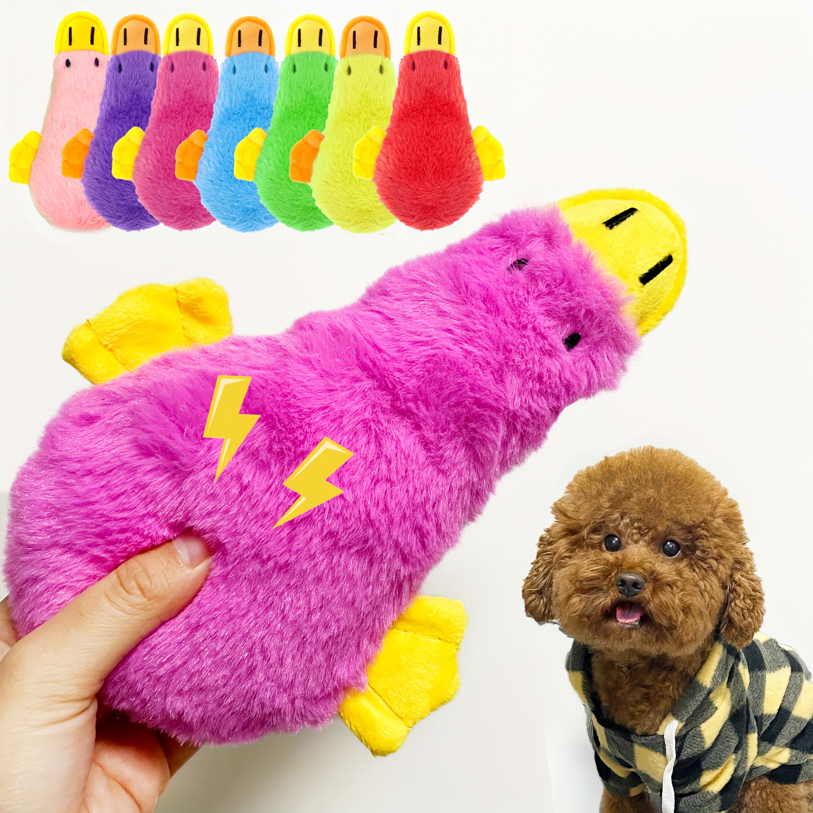 PAZ'S GIFT Squeaking Dog Toys, Cute Plush Dog Toys, Dog chew Toys