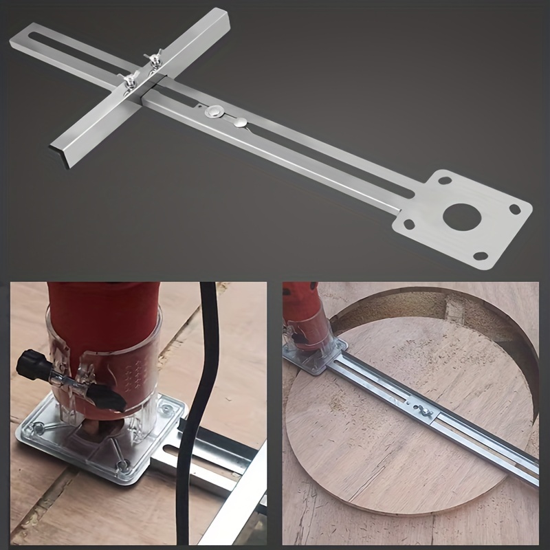 

1pc Trimming Machine Edge Guide Rail, Positioning Cutting Board Tool, Hole Opener Woodworking Router, Circular Milling