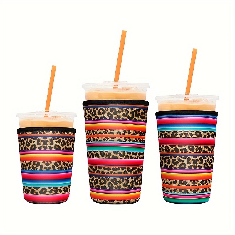  Reusable Iced Coffee Sleeve for Cold Drink Cups