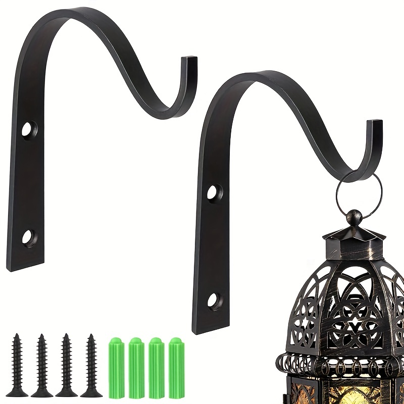 2pcs Hanging Plant Brackets 3 Inch Iron Wall Mounted S Shaped Hangers For  Planters Lanterns Bird Feeders More Indoor Outdoor Decor Hooks, Today's  Best Daily Deals