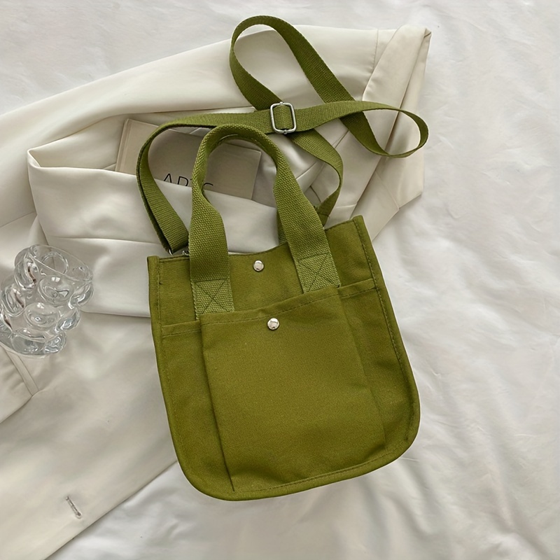 Men's Solid Color Casual Fashion Handbag Tote Bag