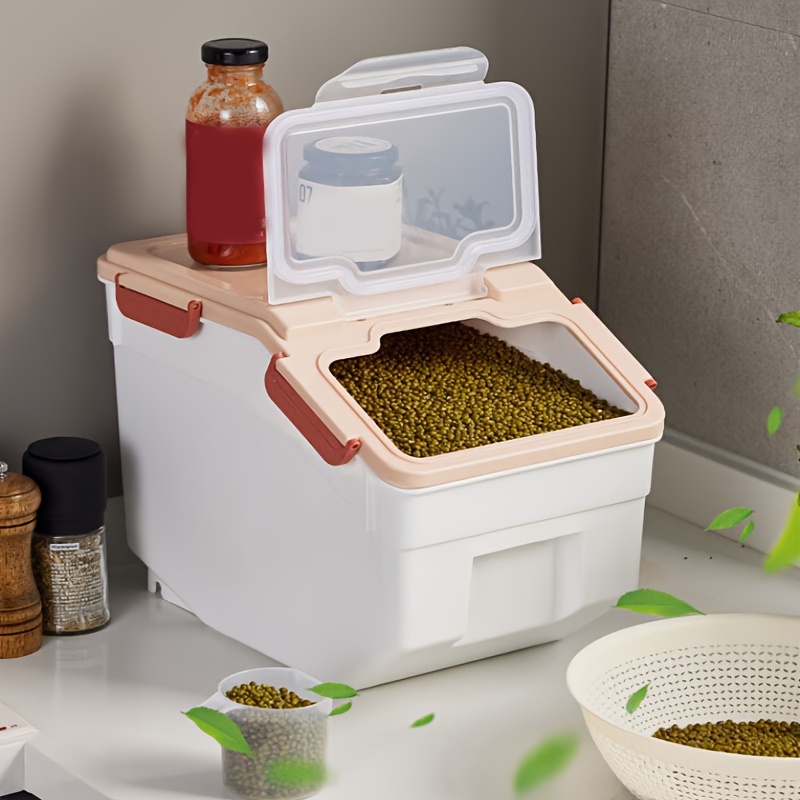 ROBOT-GXG Moisture-Proof Rice Storage Container Plastic Kitchen Rice Box  Sealed Cereal Grain Organizer