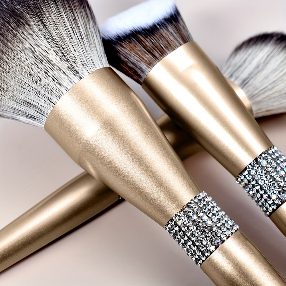 Set di pennelli da trucco in oro champagne / Pennelli per trucco