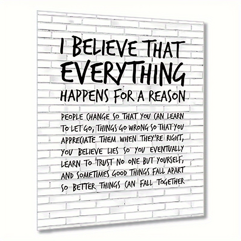 

Everything Happens- Inspirational Wall Art Print, This Retro Wall Decor Print Makes Ideal Wall Art For Living Room Decor, Office Decor & Man Cave Decor