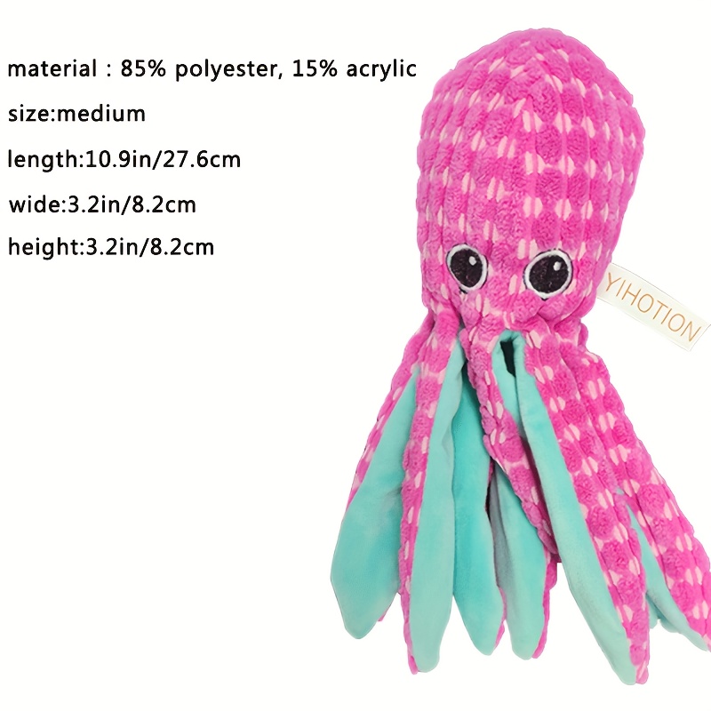 Squeaky Octopus Dog Toys Soft Dog Toys for Small Dogs Plush Puppy Toy  Durable Interactive Dog