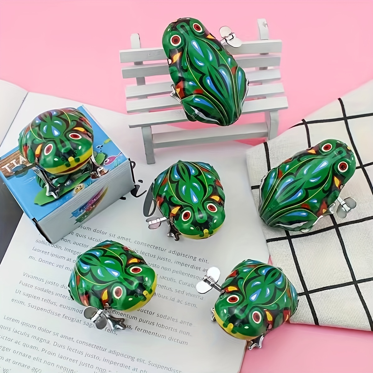 16 Pcs cute frog miniature figurines Animals Miniatures Mini Resin Frogs  Bulk