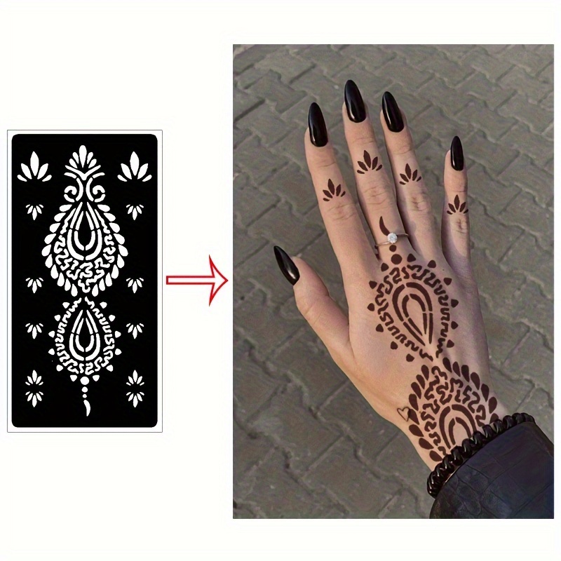 Stencils for glitter-tattoos, temporary tattoos, templates for drawing