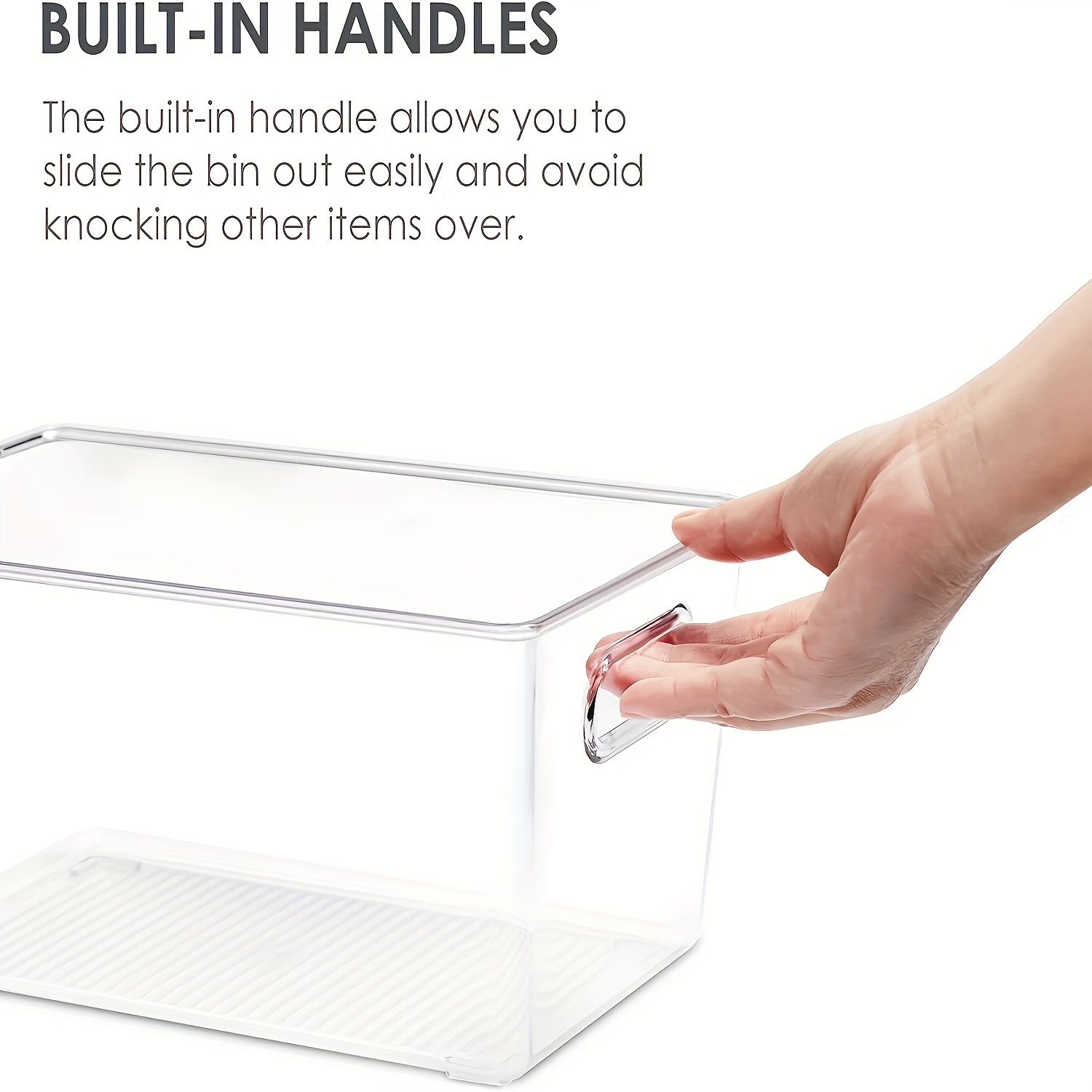 CLEAR PLASTIC STACKING BINS 3 PACK