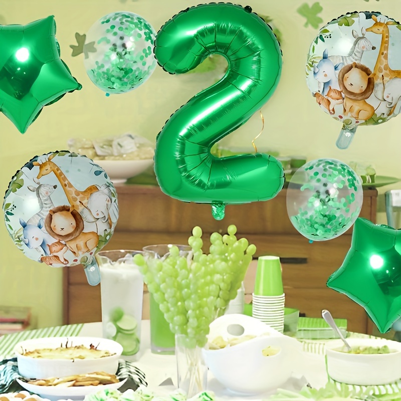 Set Guirnalda Globos Verdes Cumpleaños Decoraciones Fiesta - Temu
