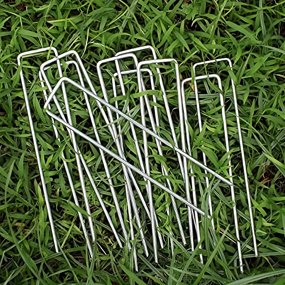 Galvanized Garden Landscape Staples Heavy duty Garden Stakes - Temu