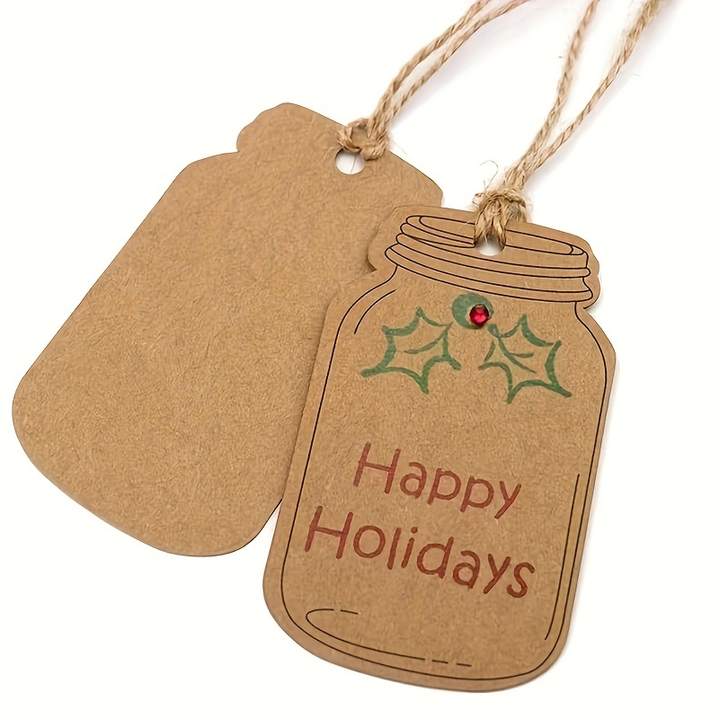 Natural Kraft Happy Holidays Gift Tags