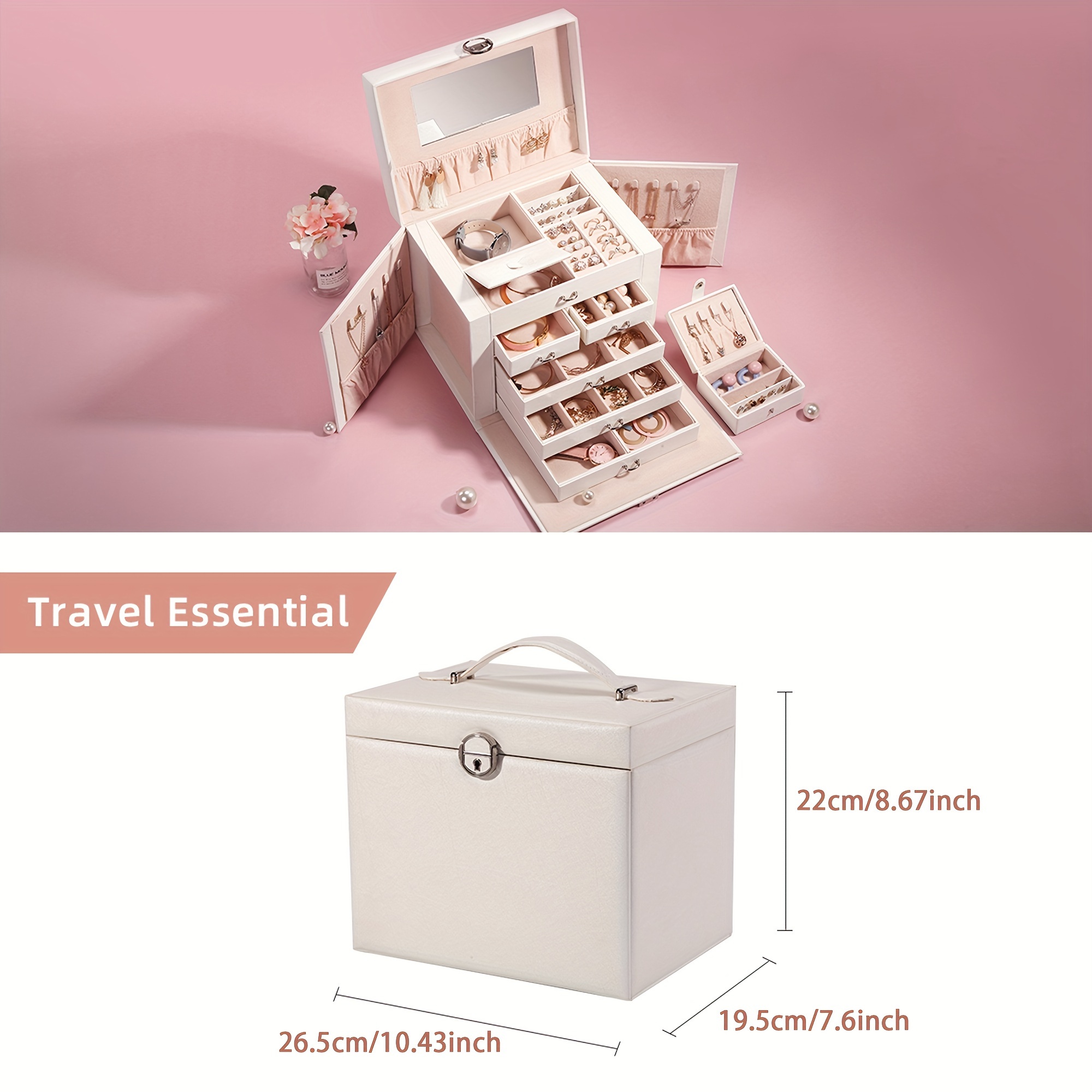1  layer jewelry box jewelry storage box with drawers jewelry storage holder with   Product details 2