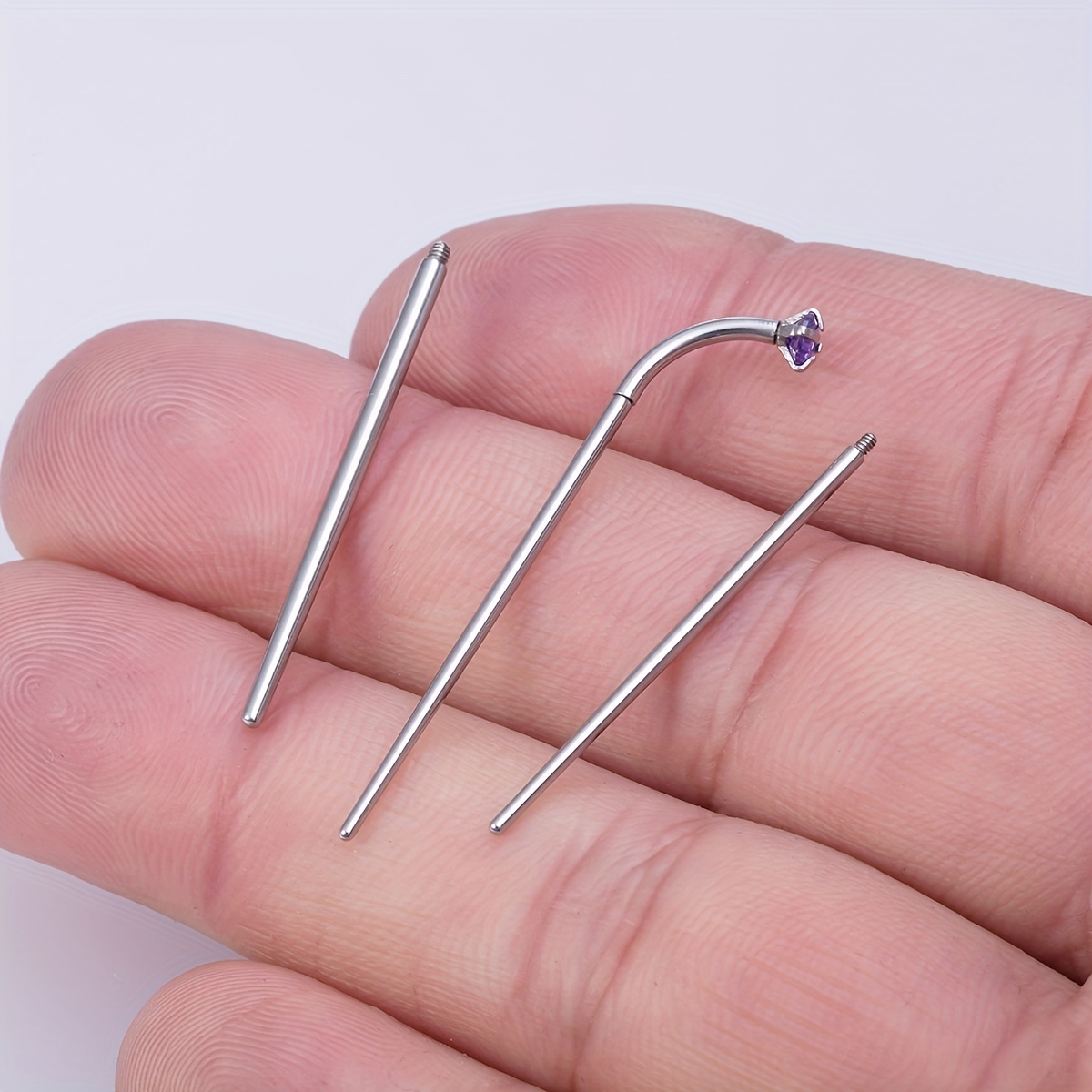 Steel Cone Insertion Pin Rod for Ear/nose/navel/nipples/lip/brow Assistant  Tool