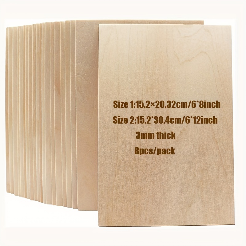 iUoczi 12 Pack 1/8 Balsa Wood Sheets 4 x 6 Inch  