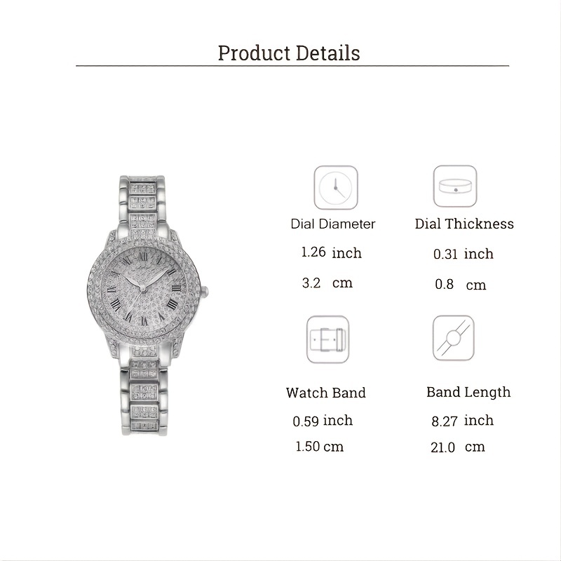 Wrist watch clearance crystal size chart