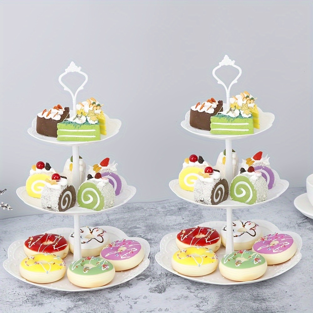 Cupcake Stand Holder Plastic Dessert Stand Cake Stand 3 Tiered