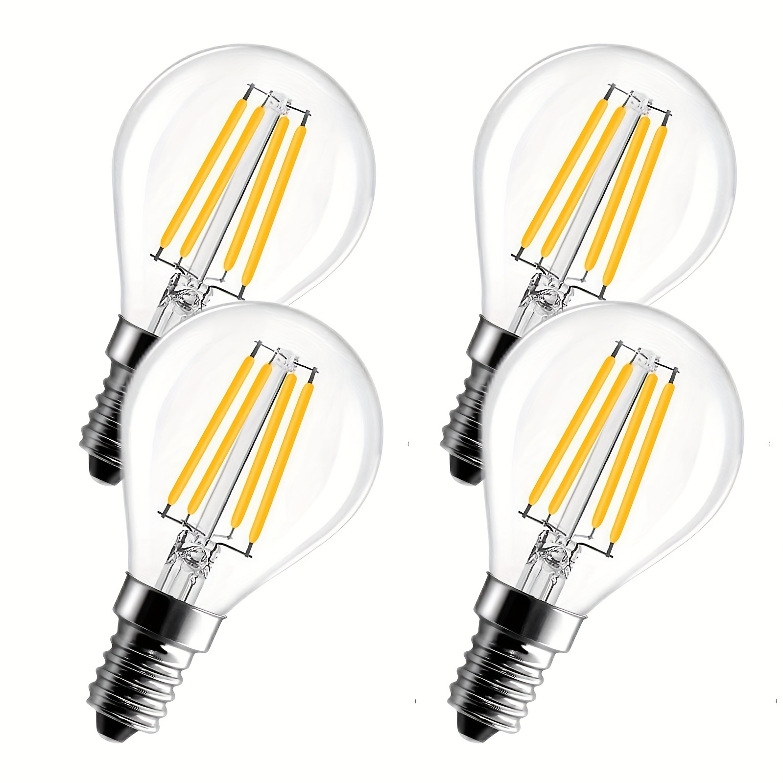 Bombilla Edison E26 equivalente a 40 W, bombillas LED regulables A15,  bombilla de filamento LED de 5 W, blanco cálido 2700 K, bombillas de  ventilador