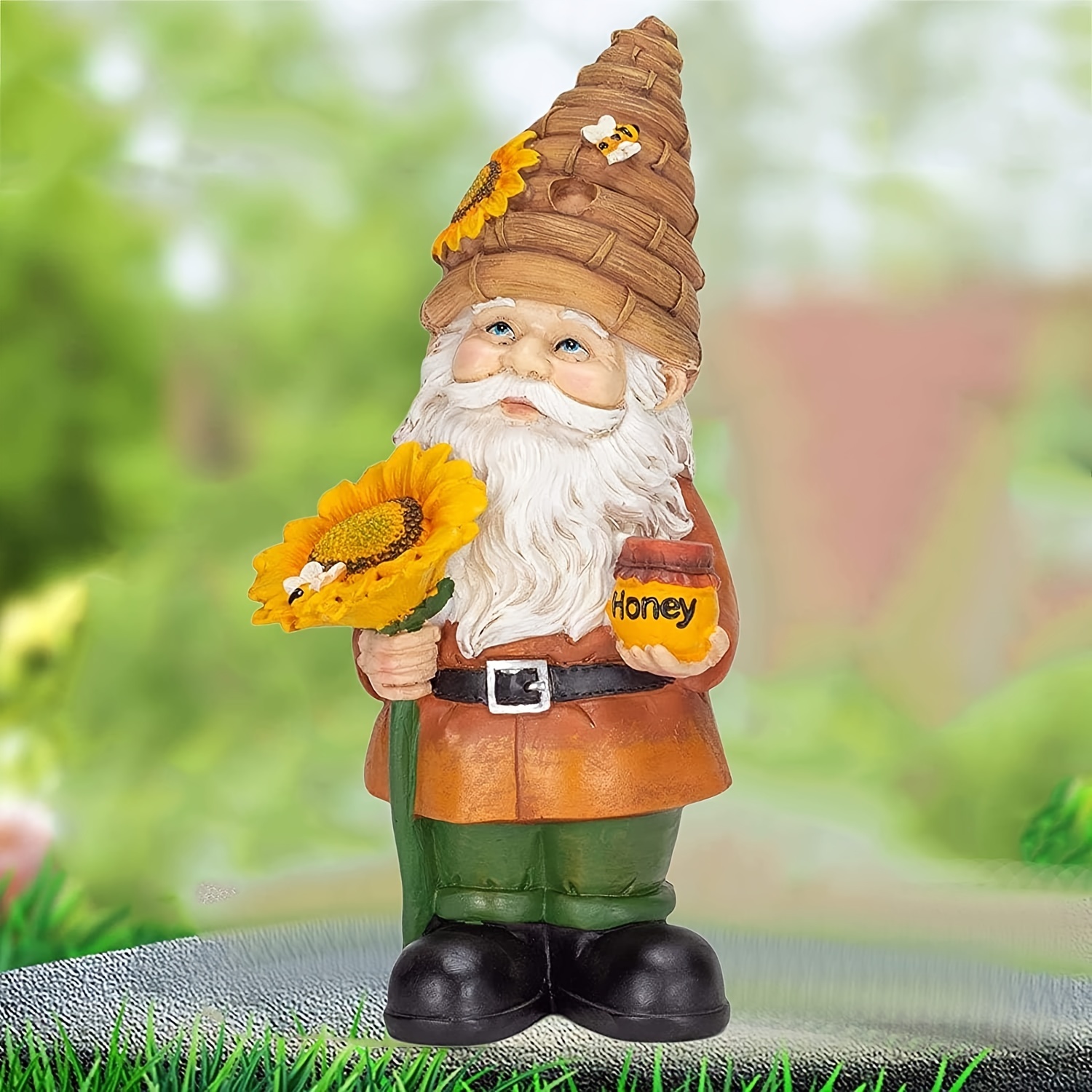 Gnome Statue Bumble Bee Gnome Ornament Resin Scandinavian - Temu