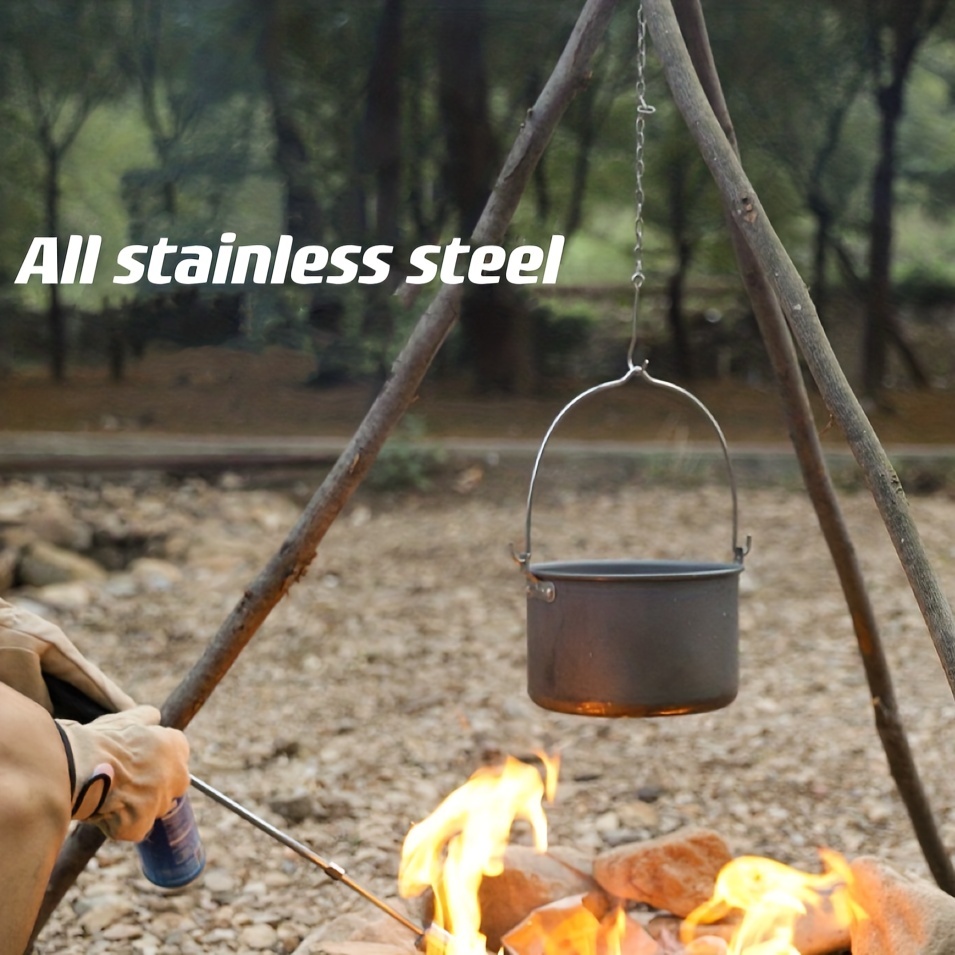 Basic Campfire Cooking Pot Rack/tripod, Wrought Iron 