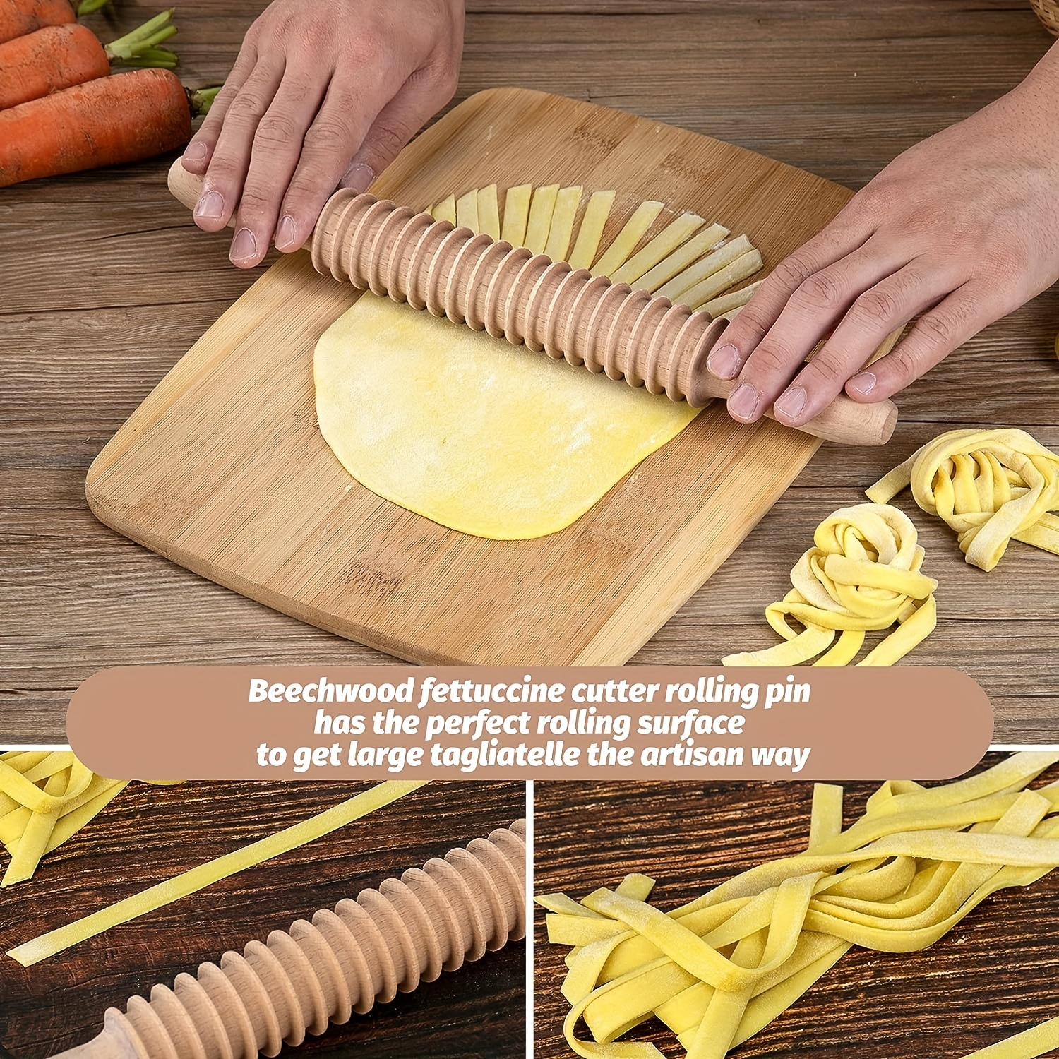 Spaghett Noodle Maker Lattice Roller Dough Cutter Tool Stainless Steel